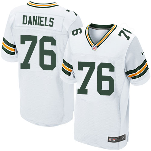 Men's Elite Mike Daniels Nike Jersey White Road - #76 NFL Green Bay Packers